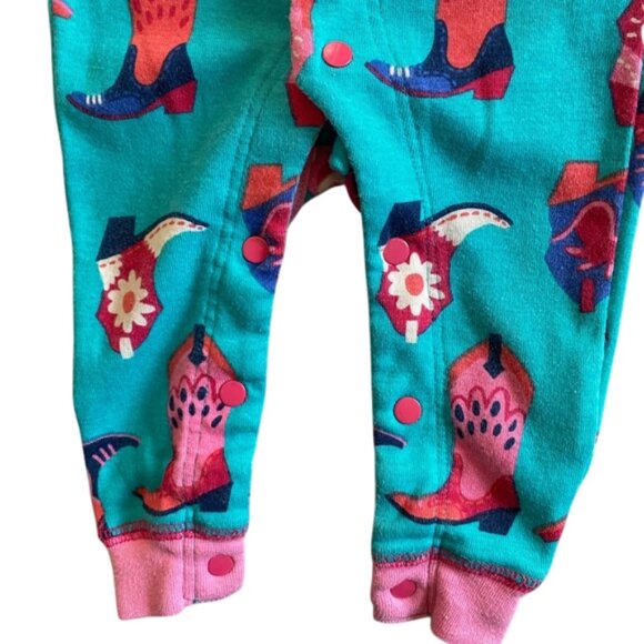 Little Blue House Hatley Cowgirl Boots Footless Onepiece 3-6 Months - Picture 5 of 9
